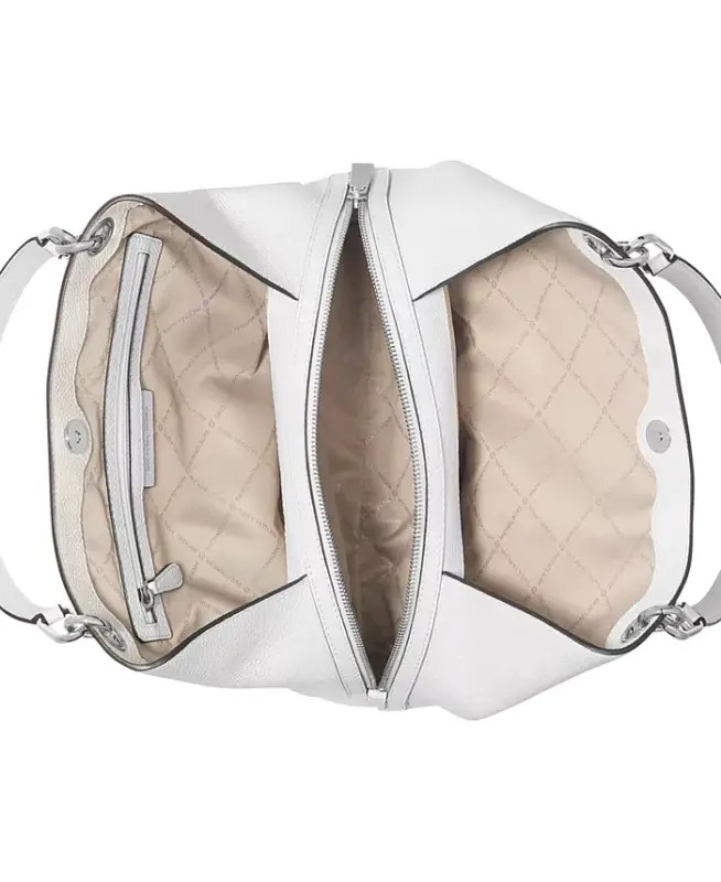 Michael Kors Kensington Large Leather Tote Bag - Optic Whit - 6