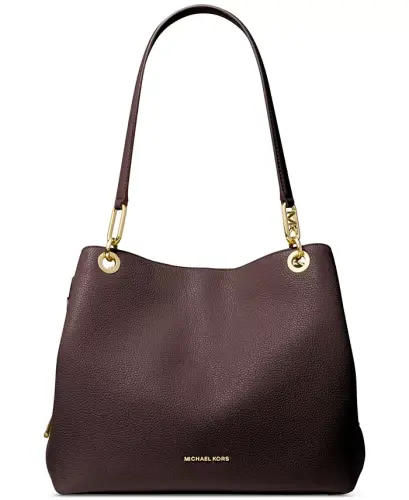 Michael Kors Kensington Large Leather Tote Bag - Optic Whit - 9