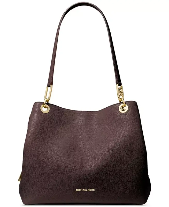 Michael Kors Kensington Large Leather Tote Bag - Optic Whit - 9
