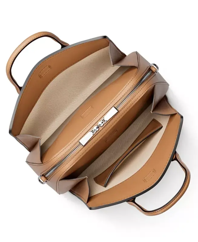 Michael Kors Laila Kichik Imzo Logoli Satchel Sumkasi - Yer yong'oq rangli - 4