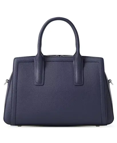 Michael Kors Laila Medium Leather Satchel Bag - Dress Blues - 3