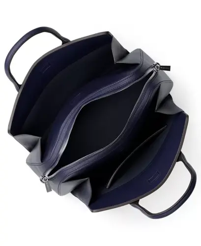 Michael Kors Laila Medium Leather Satchel Bag - Dress Blues - 4