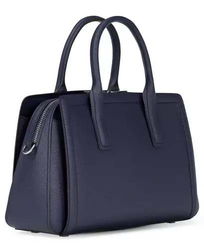 Michael Kors Laila Medium Leather Satchel Bag - Dress Blues - 5