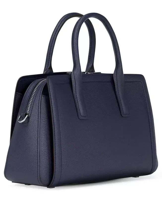 Michael Kors Laila Medium Leather Satchel Bag - Dress Blues - 5