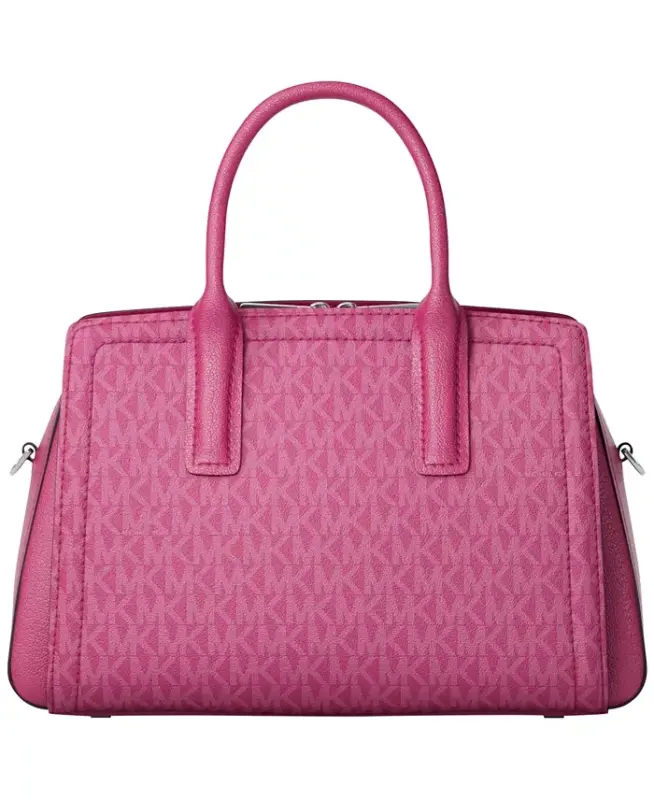 Michael Kors Laila Small Signature Logo Satchel Handbag - Raspberry - 2