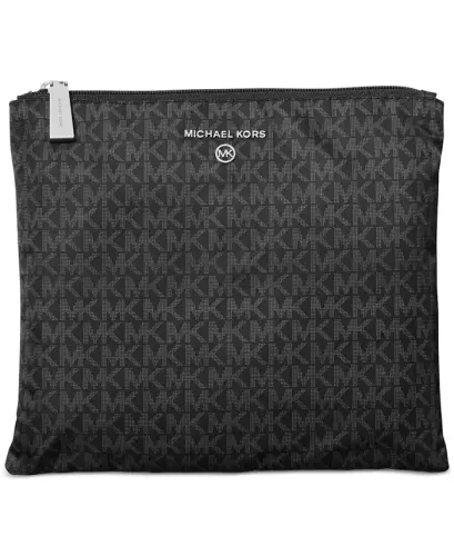 Michael Kors Logo Jet Set Travel Large Packable Nylon Tote - Black - 3