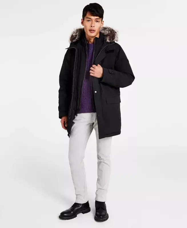 Michael Kors Men's Hooded Bib Snorkel Parka, Created for Modazone - 8