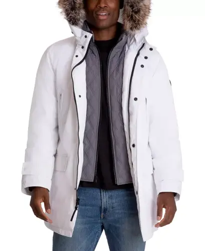 Michael Kors Men's Hooded Bib Snorkel Parka, Created for Modazone - 3