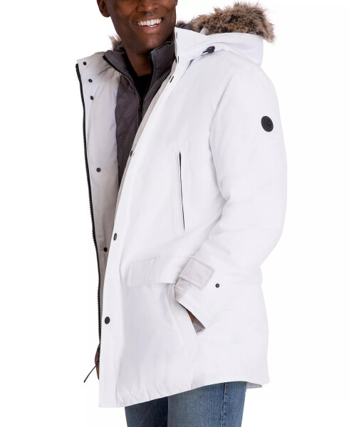 Michael Kors Men's Hooded Bib Snorkel Parka, Created for Modazone White - 3