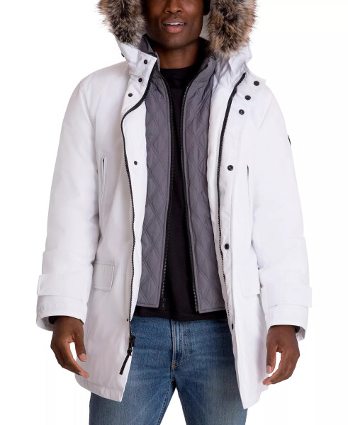 Michael Kors Men's Hooded Bib Snorkel Parka, Created for Modazone White - 5