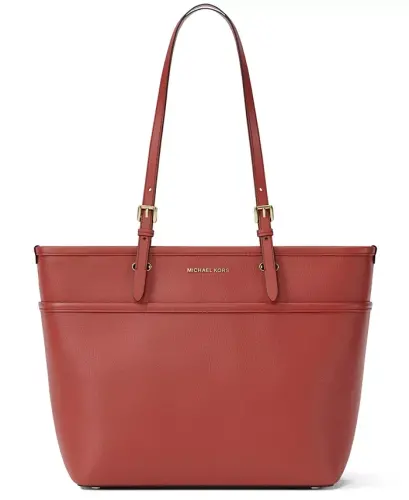 Michael Kors Winston Katta Charmdor Zip-Top Tote Sumkasi - Crimson - 1