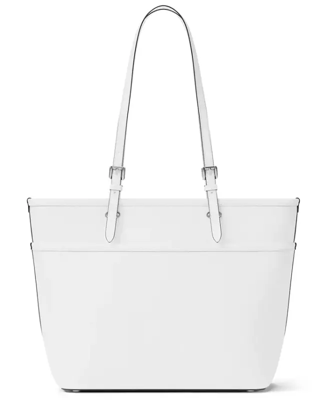 Michael Kors Winston Large Leather Zip-Top Tote Bag - Optic White - 2