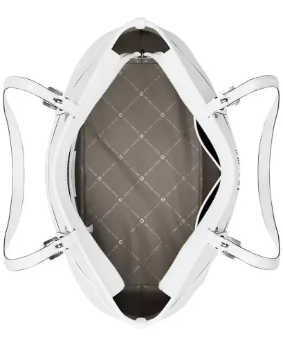 Michael Kors Winston Large Leather Zip-Top Tote Bag - Optic White - 3