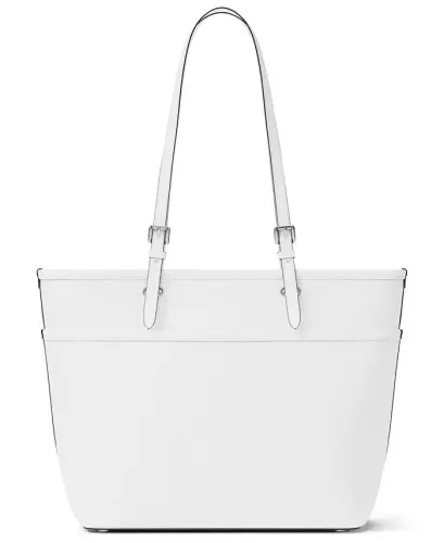 Michael Kors Winston Large Leather Zip-Top Tote Bag - Optic White - 2