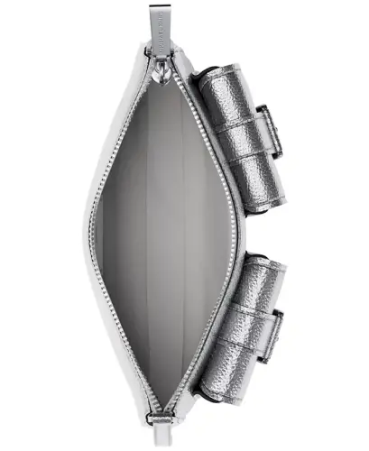 Michael Kors Zoe Small Leather Convertible Slim Shoulder Bag - Silver - 4