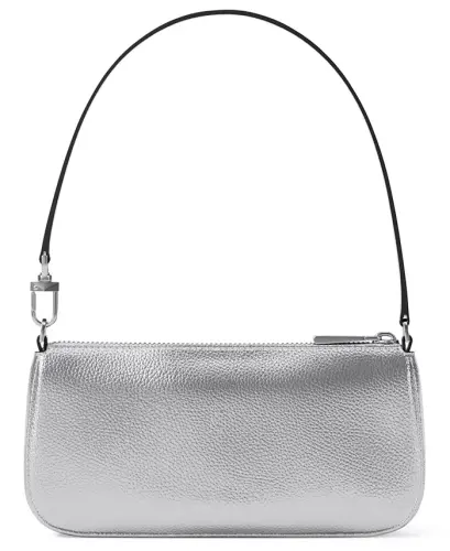 Michael Kors Zoe Small Leather Convertible Slim Shoulder Bag - Silver - MICHAEL KORS (1)