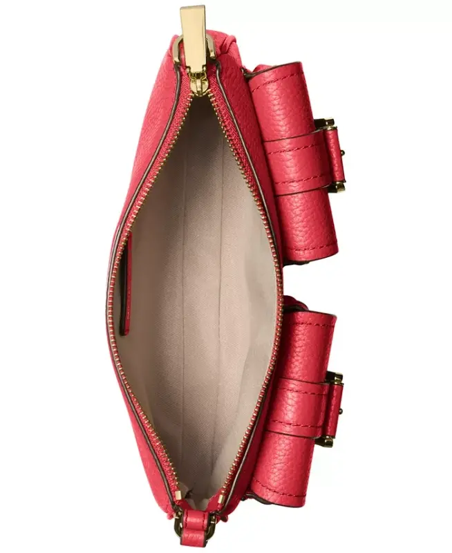 Michael Kors Zoe Small Leather Convertible Slim Shoulder Bag - Crimson - 2