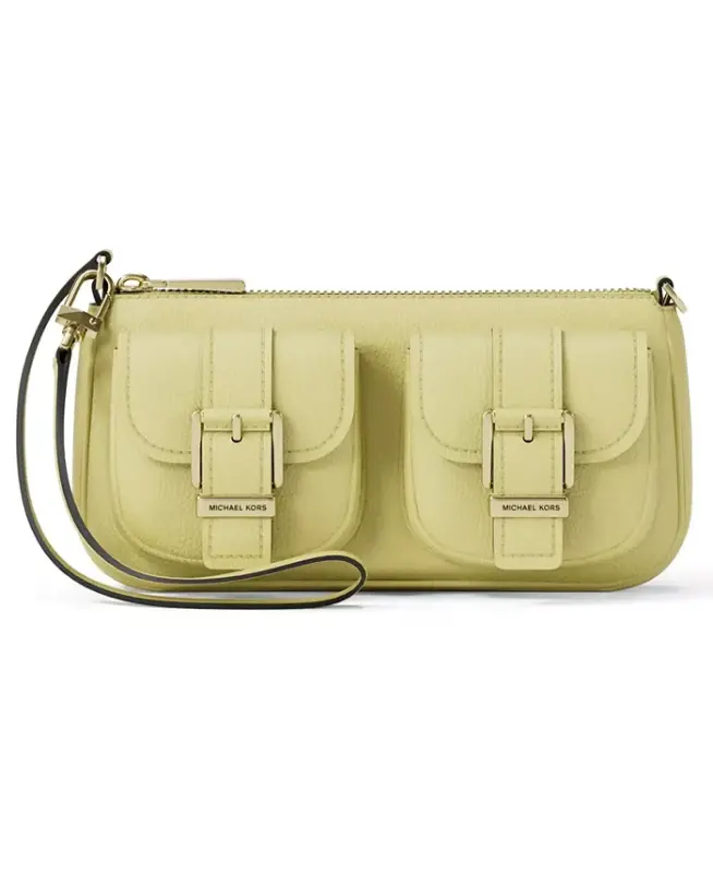 Michael Kors Zoe Small Leather Convertible Slim Shoulder Bag - Lemon - 1