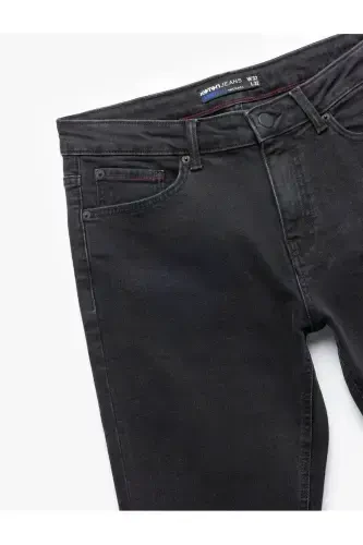 Michael Siyah Erkek Jean Pantolon 5Sam40008Nd - 5