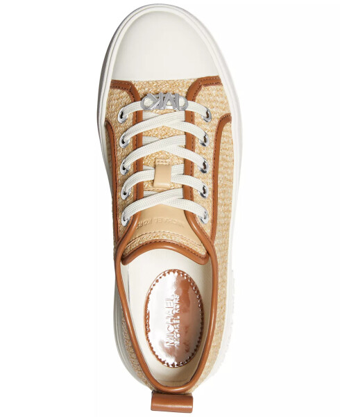 MICHAEL Women's Evy Lace-Up Sneakers Natural/ Cream/ Luggage - 3