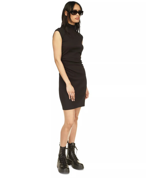 MICHAEL Women's Funnel-Neck Dress Black - 3