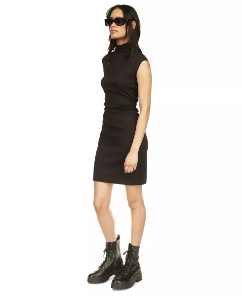 MICHAEL Women's Funnel-Neck Dress Black - 4