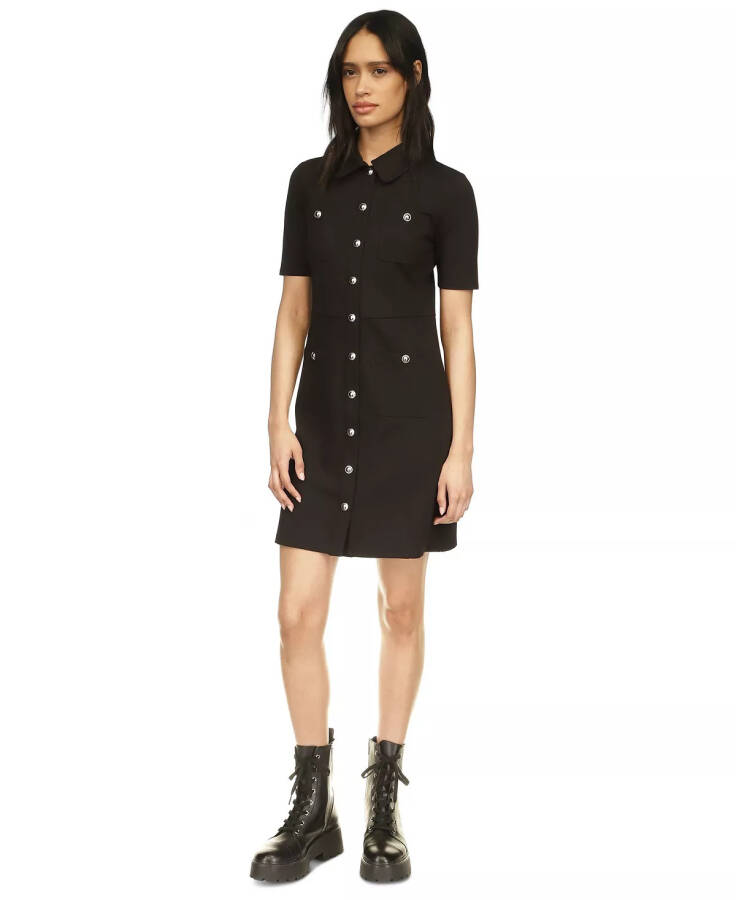 MICHAEL Women's Pocket Short Dress Black - 1