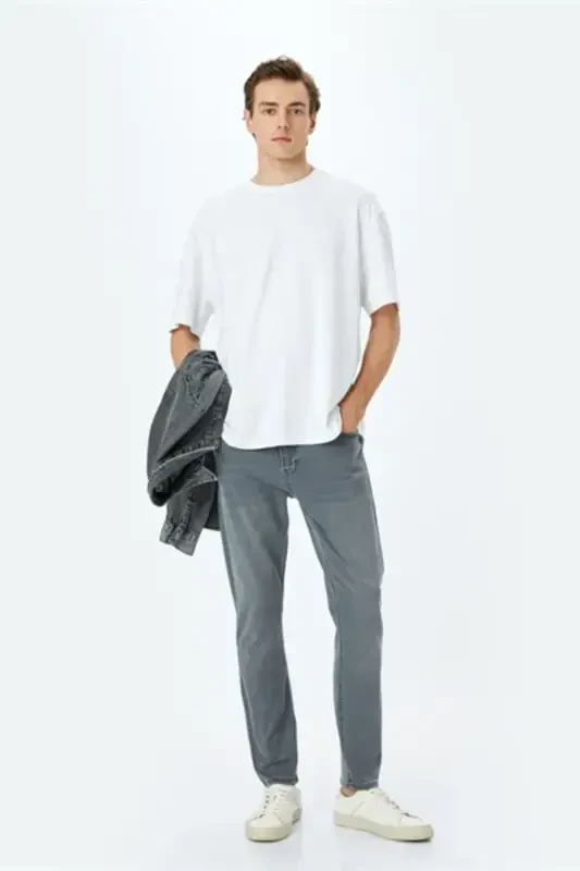 Mıcheal Skinny Kulrang Erkak Jean Shim 5sam40051ıd - 3