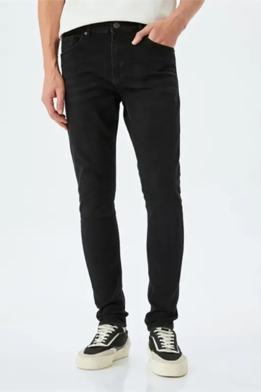Mıcheal Skinny Qora Erkaklar Jinsi Shim 5sam40043 - 3