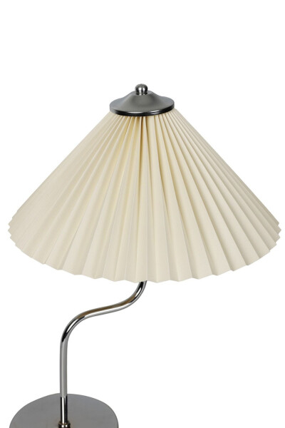 Michigan Chrome Plated Metal Lampshade - Cream Crackle - 4