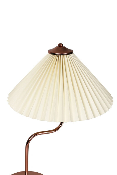 Michigan Rose Gold Copper Plated Metal Lampshade - Cream Crinkle - VINNER (1)