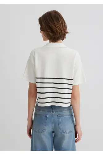 Mickey Mouse Baskılı Çizgili Tişört Regular Fit / Normal Kesim 1612853-85308 - 4