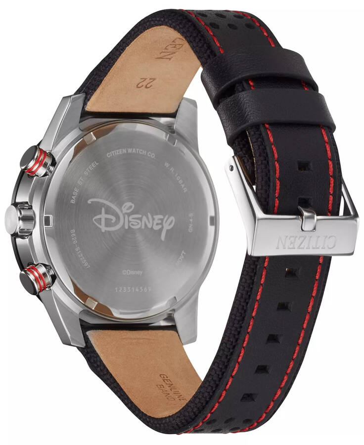 Mickey Mouse Black Polyurethane Strap Watch 44mm Black - 3