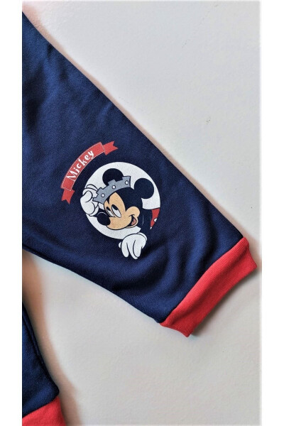 Mickey Mouse bolalar uchun 100% paxtadan tikilgan ko'k rangli ribana shim - 22