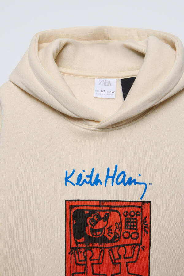 MICKEY MOUSE © DISNEY KEITH HARING ™ Kapüşonlu Sweatshirt - Kirli Beyaz - 3