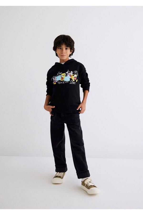 Mickey Mouse Printed Black Sweatshirt 6s10088-900 - 2