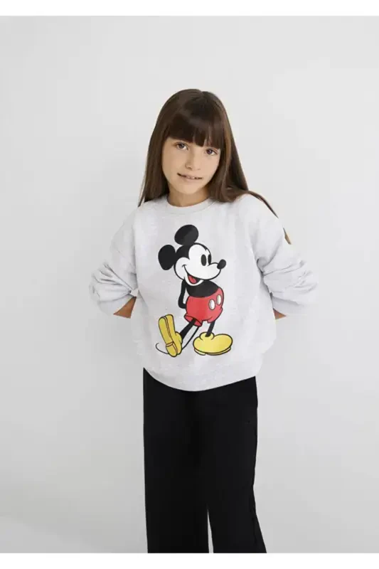 Mickey Mouse Printed Grey Sweatshirt - 2