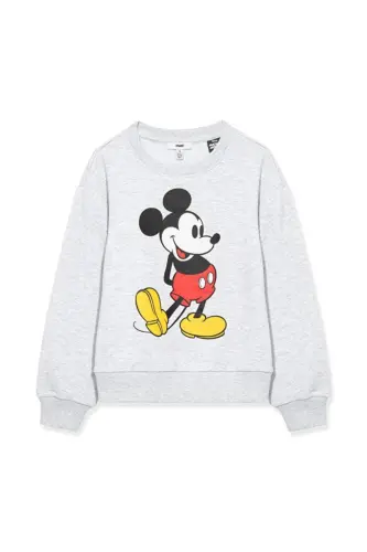 Mickey Mouse tasvirlangan kulrang sviter - 3
