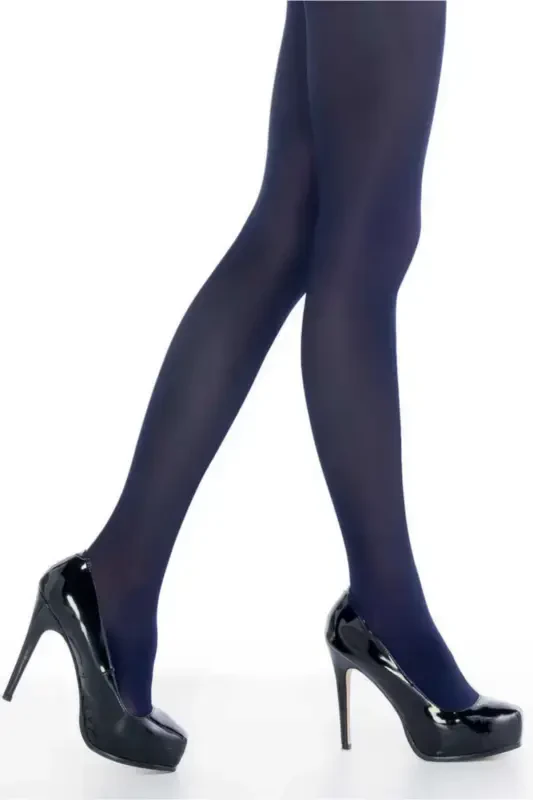 Micro 40 Navy Blue Medium Thick Opaque Matte Tights-NAVY BLUE - 1
