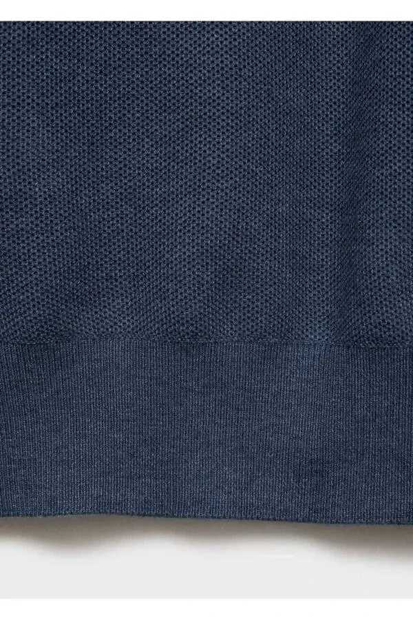 Micro-textured cotton pique polo shirt - 5