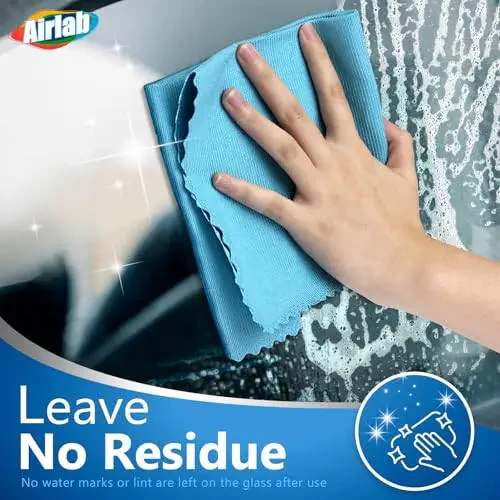 Microfiber Cleaning Cloth Glass Window Stainless Steel Mirror Polishling Rags Eyeglass Windshield Household Nano Sparkle Cloth Lint Free Cloth Cleaning Supplies Shiny Wipes, Pack of 8, 16