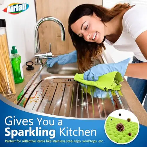 Microfiber Cleaning Cloth Glass Window Stainless Steel Mirror Polishling Rags Eyeglass Windshield Household Nano Sparkle Cloth Lint Free Cloth Cleaning Supplies Shiny Wipes, Pack of 8, 16