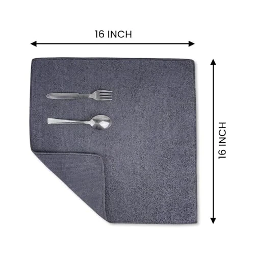 Microfiber Cleaning Cloths Rags Towels for Home Kitchen Cars Bikes Computers. Machine Washable, Lint-Free, Reuseable 16