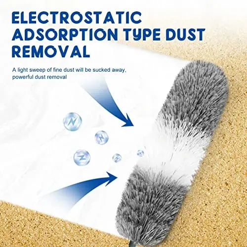 Microfiber Feather Dusters for Cleaning, Extendable Duster with 110