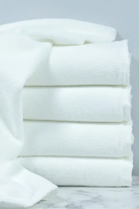 Microfiber Hair Towel for Hairdressers, Dye-Resistant, 50x90 cm, Set of 4 - White - 6