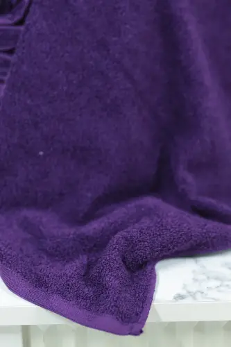 Microfiber Hair Towel That Doesn't Stain Hair Dye for Hairdressers 50x90 cm. Set of 4-Purple - 8