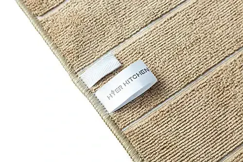 Microfiber oshxona sochiqlari - Super changal, yumshoq va to'q rangli idish sochiqlari, 8 dona ( полосали Браун и Белый цветлар), 26 x 18 дюйм - 5