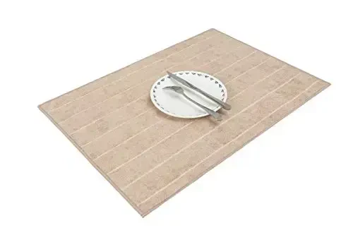 Microfiber oshxona sochiqlari - Super changal, yumshoq va to'q rangli idish sochiqlari, 8 dona ( полосали Браун и Белый цветлар), 26 x 18 дюйм - 6