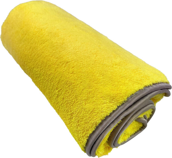Microfiber Plush Car Drying Towel Cleaning Towels Super Absorbent Auto Detailing Towel 40x60cm Yellow - EASTELEGANT
