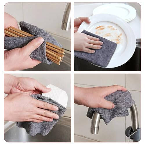 Microfiber Tozalash Matolari Uy Mutfak Mashinalari Velosiped Kompyuterlar uchun Sochiqlar. Mashinada Yuvish Mumkin, Tolalanmaydi, Qayta Ishlatiladigan 16